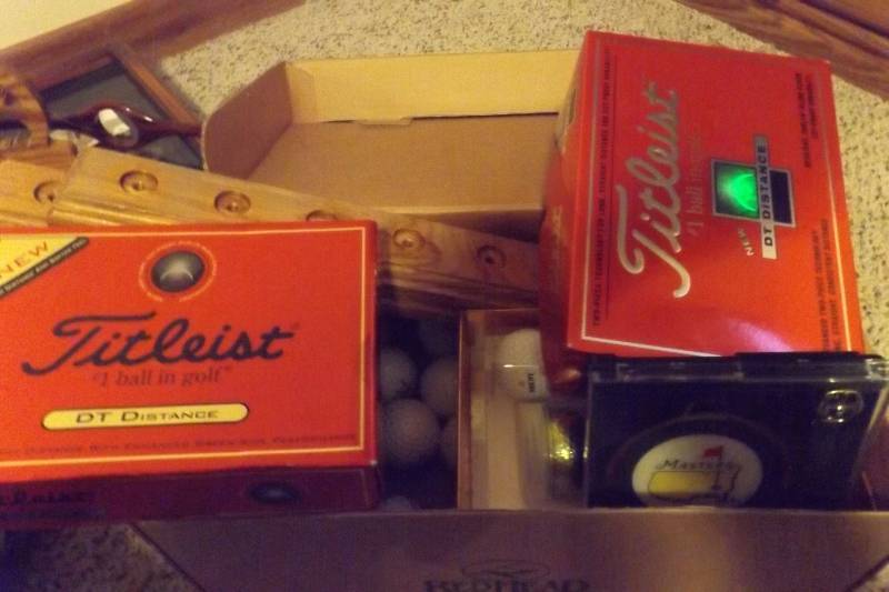 Golf Balls and Display Racks