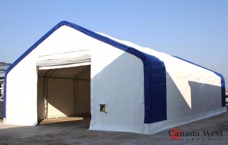 NEW DOUBLE TRUSS STEEL FRAME 40X80X21 FT WHITE STORAGE BUILDING