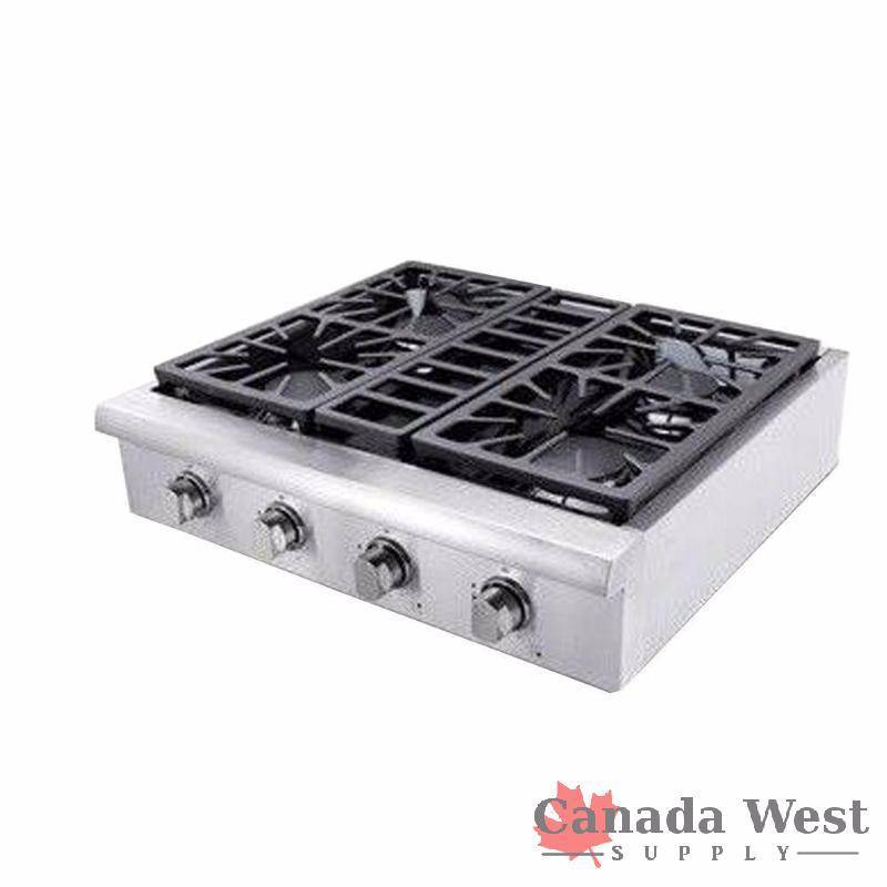 NEW STAINLESS STEEL 30 IN NA RANGETOP HRT3003U