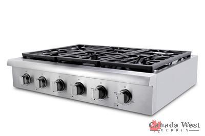NEW STAINLESS STEEL 36 IN NA RANGE TOP HRT3618U