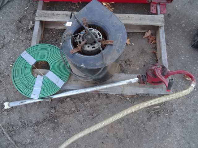 lot 280 image: Garden Hose and a Blower Fan.