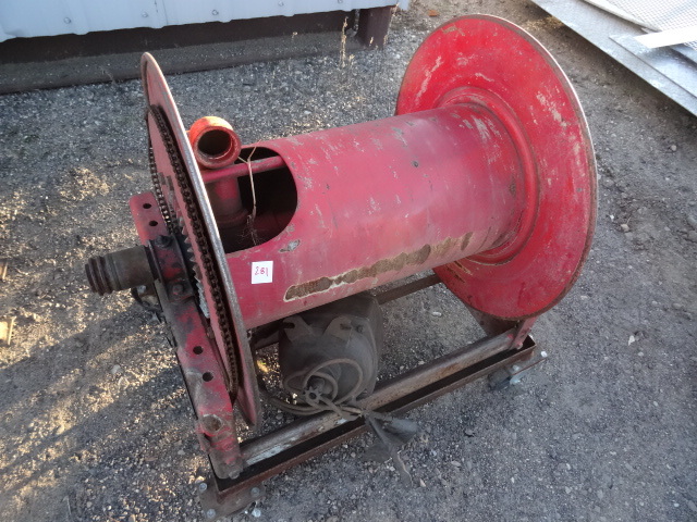 lot 281 image: Hose Reel on Cart with Electric Motor
