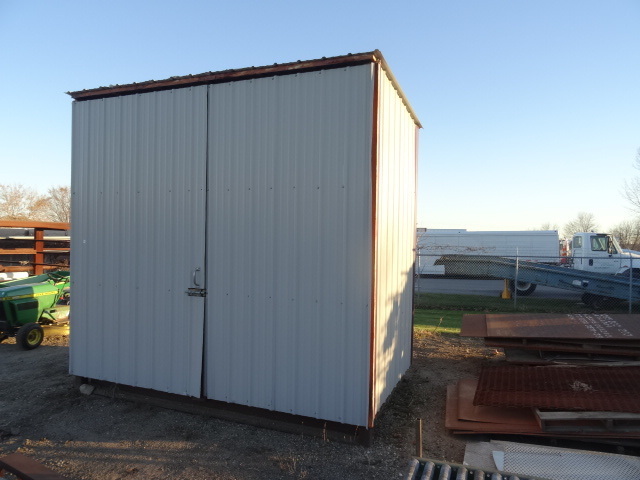 lot 283 image: Steel Storage Shed.
