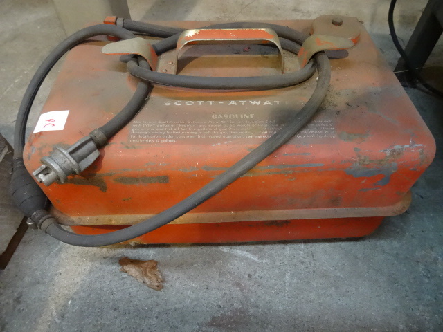 lot 36 image: Scott Atwater Metal Outboard Motor Tank