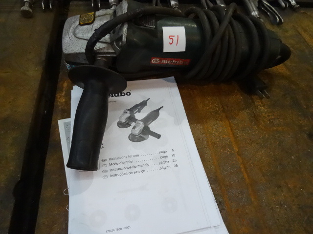 lot 51 image: Metabo Hand Grinder