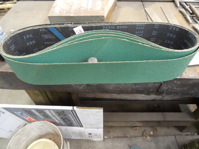 lot 58 image: Resin Bond Sanding Belts, 4 X 50