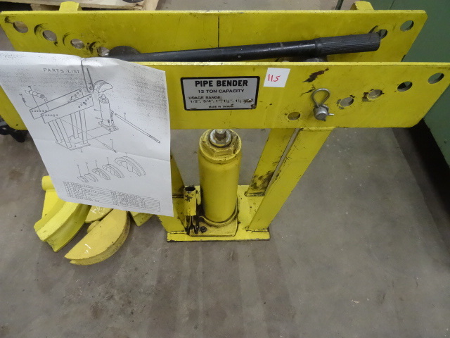 lot 115 image: 12 Ton Capacity Pipe Bender