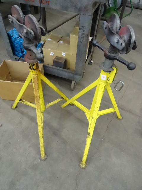 lot 122 image: Heavy Duty Roller Stands 2500 Lb.