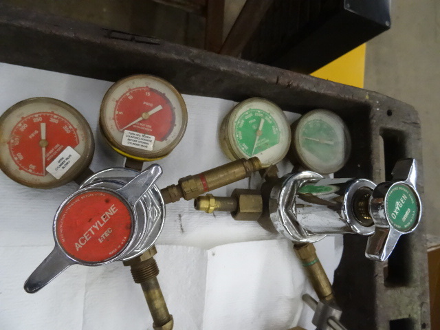 lot 142 image: Set of Oxy Acetylene Gauges
