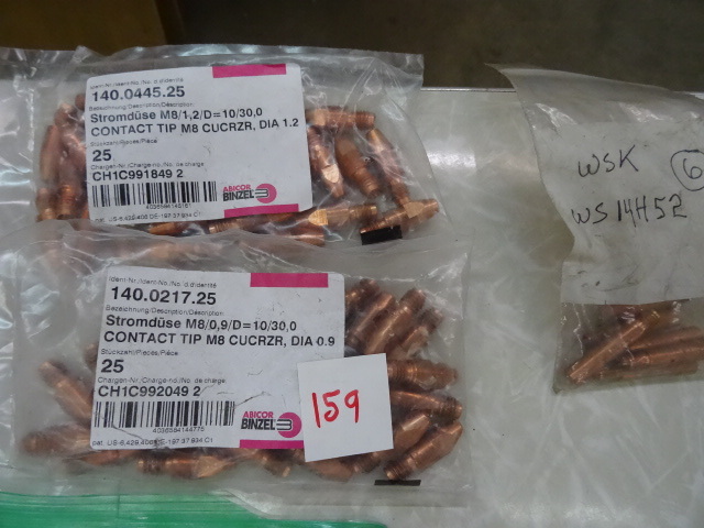 lot 159 image: Abicor Binzel Wire Feed Welder Tips