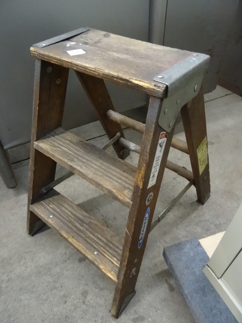 lot 172 image: 2 Wood Step Ladder