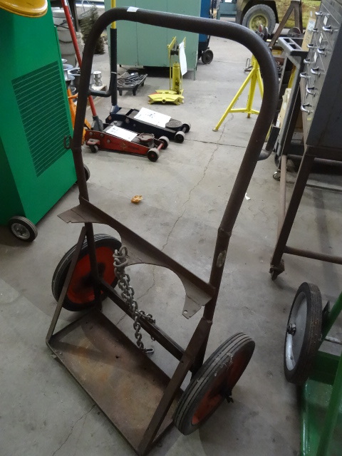lot 211 image: Large Oxy Acetylene Tank Cart