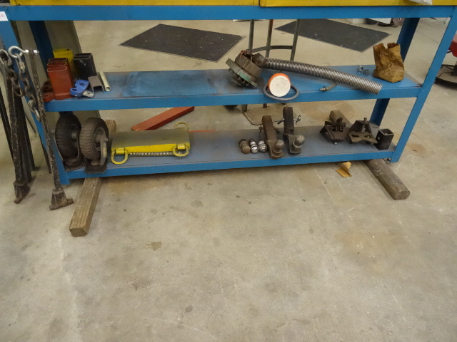 lot 253 image: Metal Rack 73 X 12 X 33 Comes with Contents