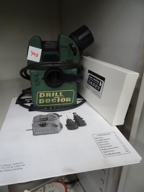 lot 340 image: Drill Doctor with Manual and VHS Tape