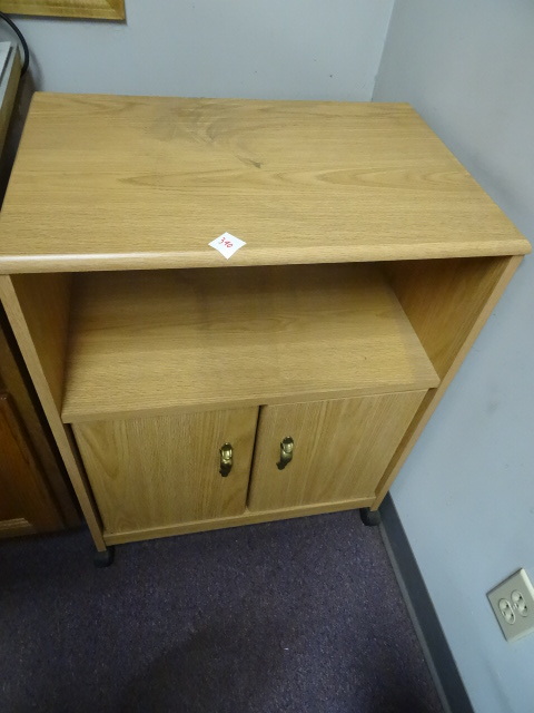 lot 390 image: Microwave Cabinet on Wheels