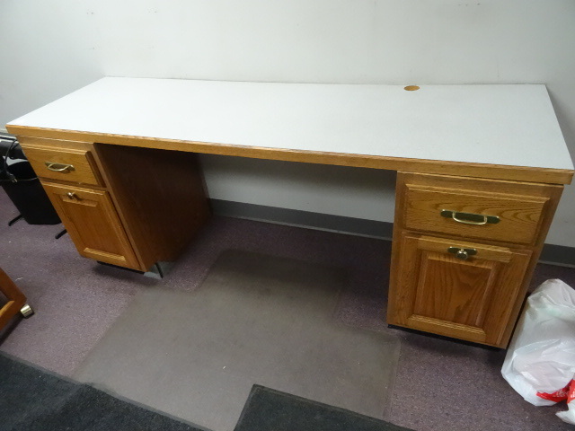lot 396 image: Desk 2 End Cabinets and Counter Top
