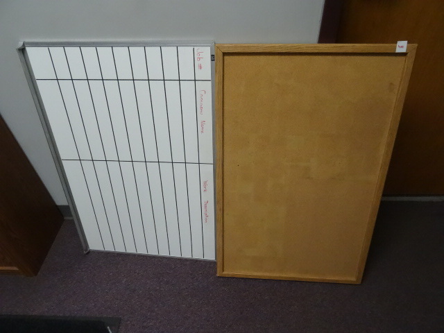 lot 404 image: 36 X 24 Cork Board and White Board
