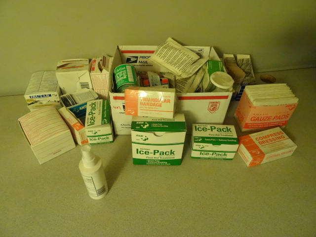 lot 407 image: Medicine Cabinet Supplies Band Aids,