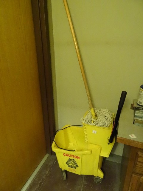 lot 408 image: Rubbermaid Mop Bucket and Wringer