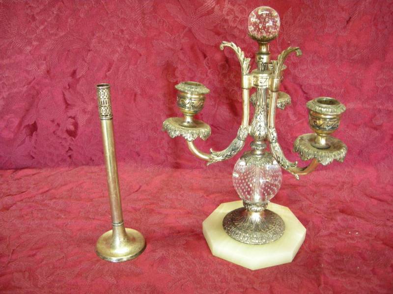 lot 18 image: Pairpoint and Sheffield Candlesticks