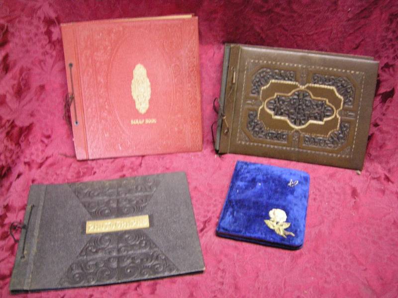 lot 45 image: Antique Signature Album and Scrapbooks