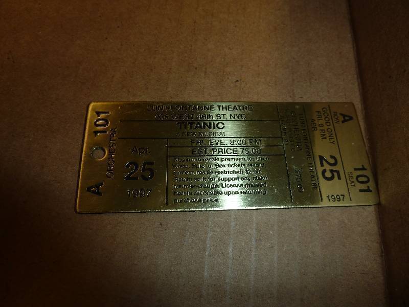 Metal Titanic Ticket