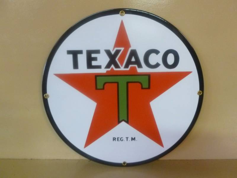 lot 294 image: Texaco Porcelain Sign