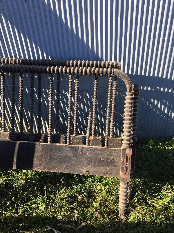 lot 62 image: VERY OLD WOOD BED