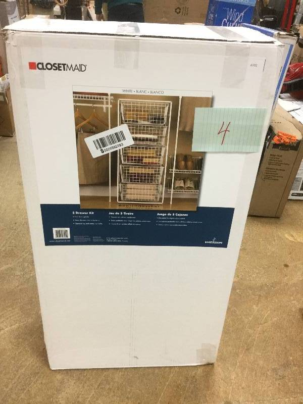 lot 4 image: ClosetMaid 41 in. H Drawer Kit with 5 Wire Baskets