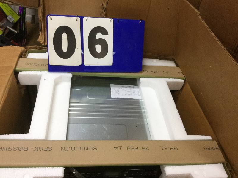 lot 6 image: Sharp 1.2 cu. ft. Microwave Drawer in Black with Sensor Cooking,open box stock and actual photos used to display item