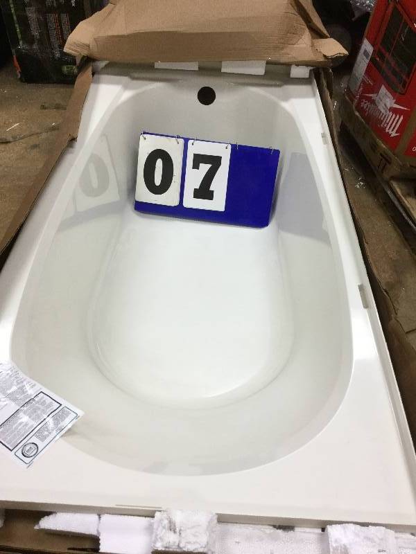 lot 7 image: STERLING Performa 5 ft. Left Drain Soaking Tub in Biscuit