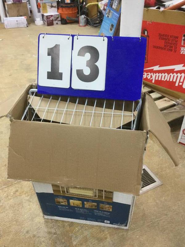 lot 13 image: ClosetMaid 29 in. H Drawer Kit with 4 Wire Baskets,open box stock and actual photos used to display item