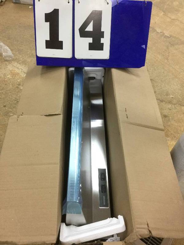 lot 14 image: Broan 42000 Series 30 in. Range Hood in Stainless Steel, open box stock and actual photos used to display item