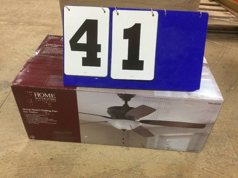 lot 41 image: Trafton 60 in. Oil-Rubbed Bronze Ceiling Fan open box stock and actual photos used to display item  open box stock and actual photos used to display item