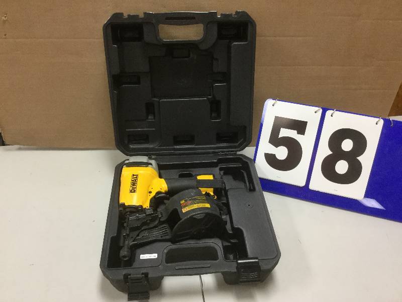 lot 58 image: DEWALT Pneumatic 15 Degree Coil Siding Nailer used