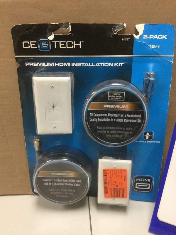 lot 63 image: CE TECH Premium HDMI Installation Kit  New