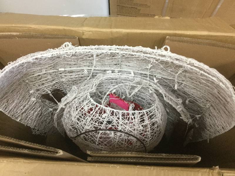 lot 105 image: Home Accents Holiday 6 ft. Pre-Lit Big Snowman-TY608-1511 open box stock and actual photos used to display item