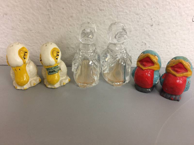 lot 5 image: PelicanBirdDuck Salt & Pepper Shakers