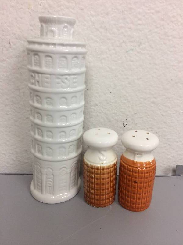 lot 46 image: Tower of Pisa and More Salt & Pepper Shakers