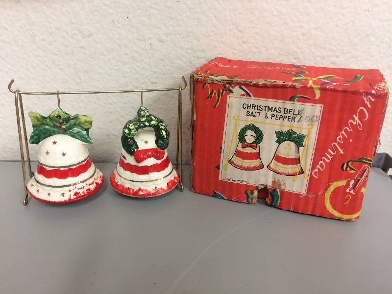 lot 64 image: Dansan Christmas Bell Salt and Pepper Shakers