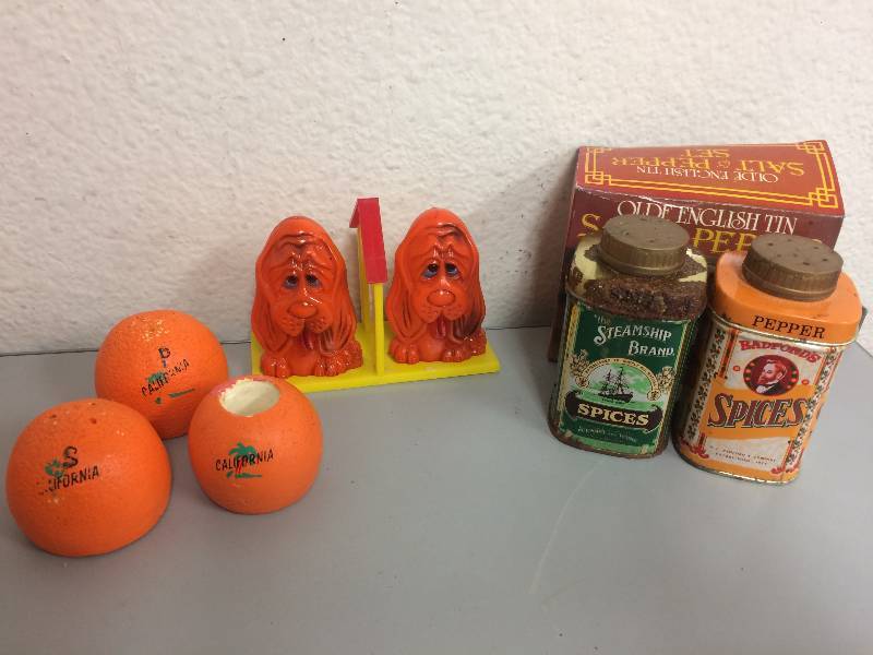 lot 77 image: Orange, Dog and More Salt and Pepper Shakers