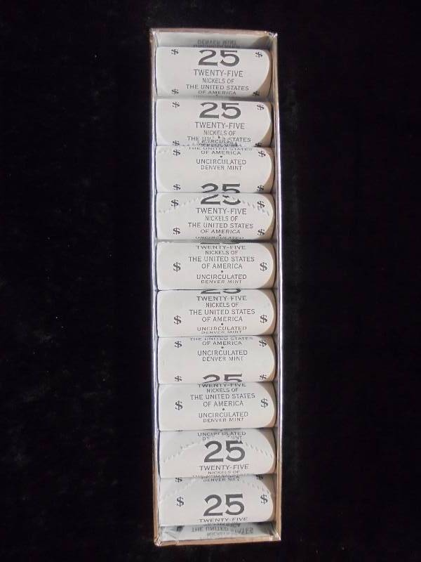 250 Nickels of US, Uncirculated, $12.50 Face Value