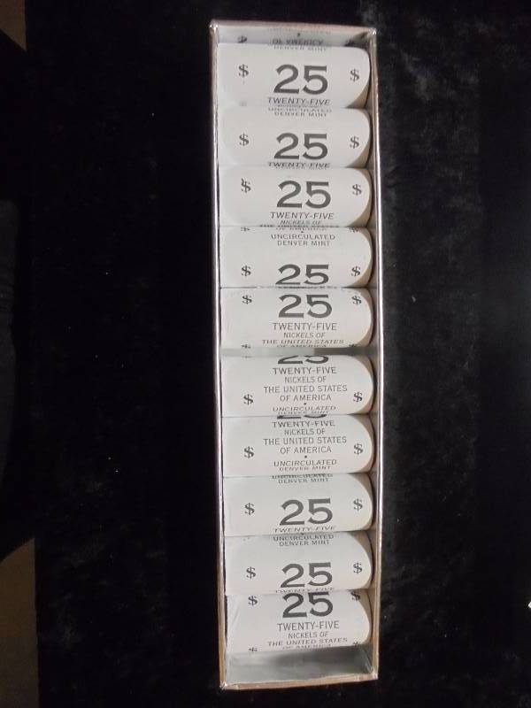 250 Nickels of US, Uncirculated, $12.50 Face Value