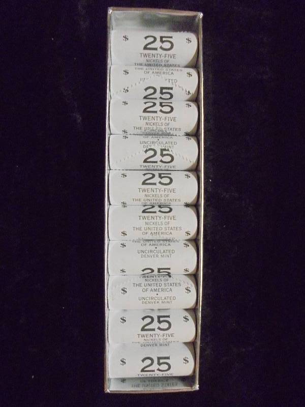 250 Nickels of US, Uncirculated, $12.50 Face Value