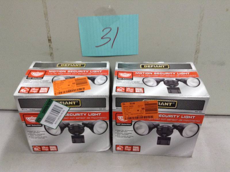 lot 31 image: Lot of 2 Defiant Security Lights