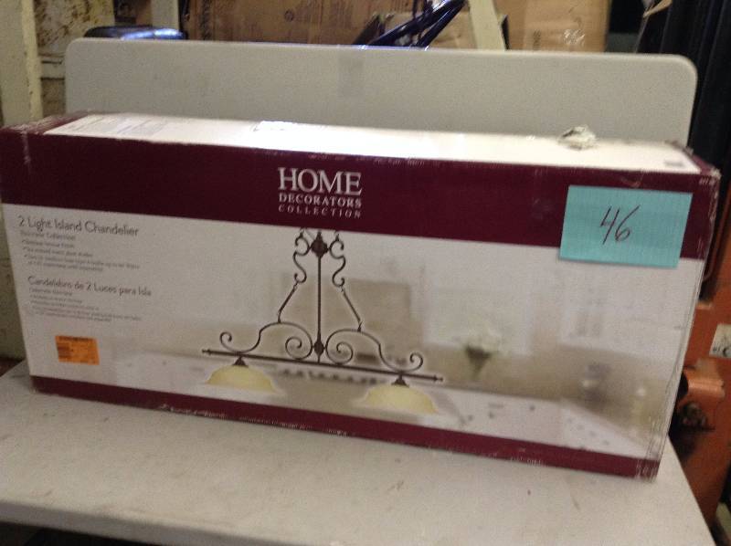 lot 46 image: Home Decorator 2 Light Chandelier Never Used