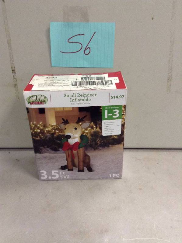 lot 56 image: Small Reindeer Inflatable