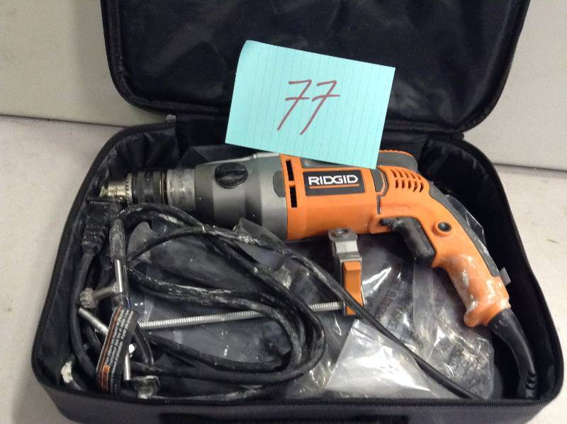 lot 77 image: Ridgid Heavy Duty 12 2 speed Hammer Drill used in good working condition
