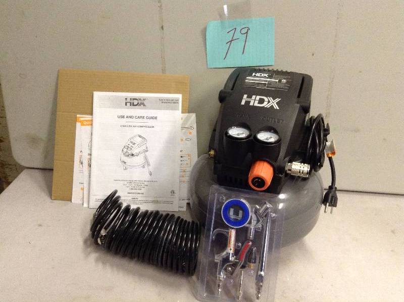 lot 79 image: HDX 2 Gal Compressor