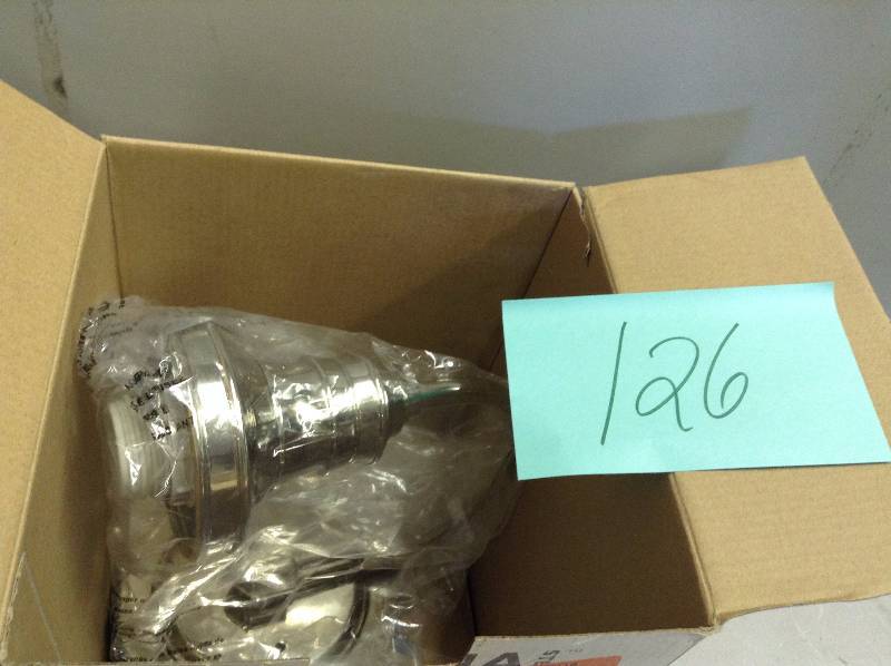 lot 126 image: Martha Living Polished Nickel Finish Opal Glass Shade 1 light Sconce Sea Harbor never used